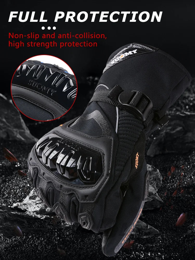 Warm, Windproof, and Waterproof Motorcycle Gloves