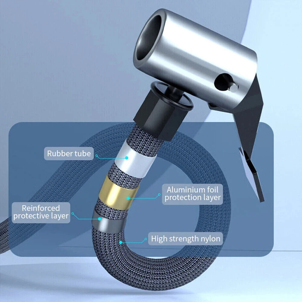 Smart Air Compressor LED Light 7.4/12V Car Tire Inflator 150PSI Portable Tire Inflator 4000mAh Cordless Motorcycle Tire Pump