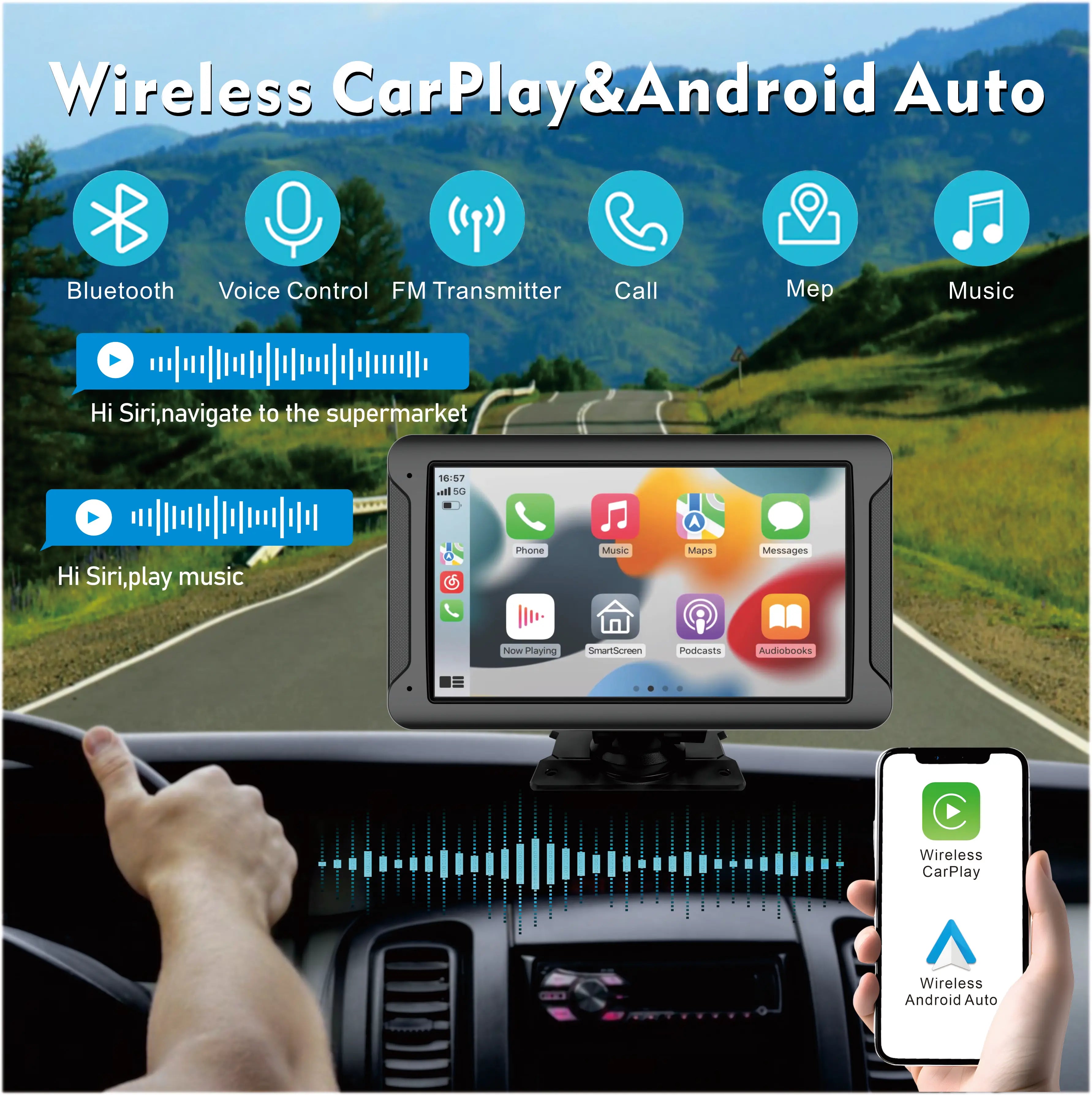 "10.26'' Wireless Car Touchscreen
