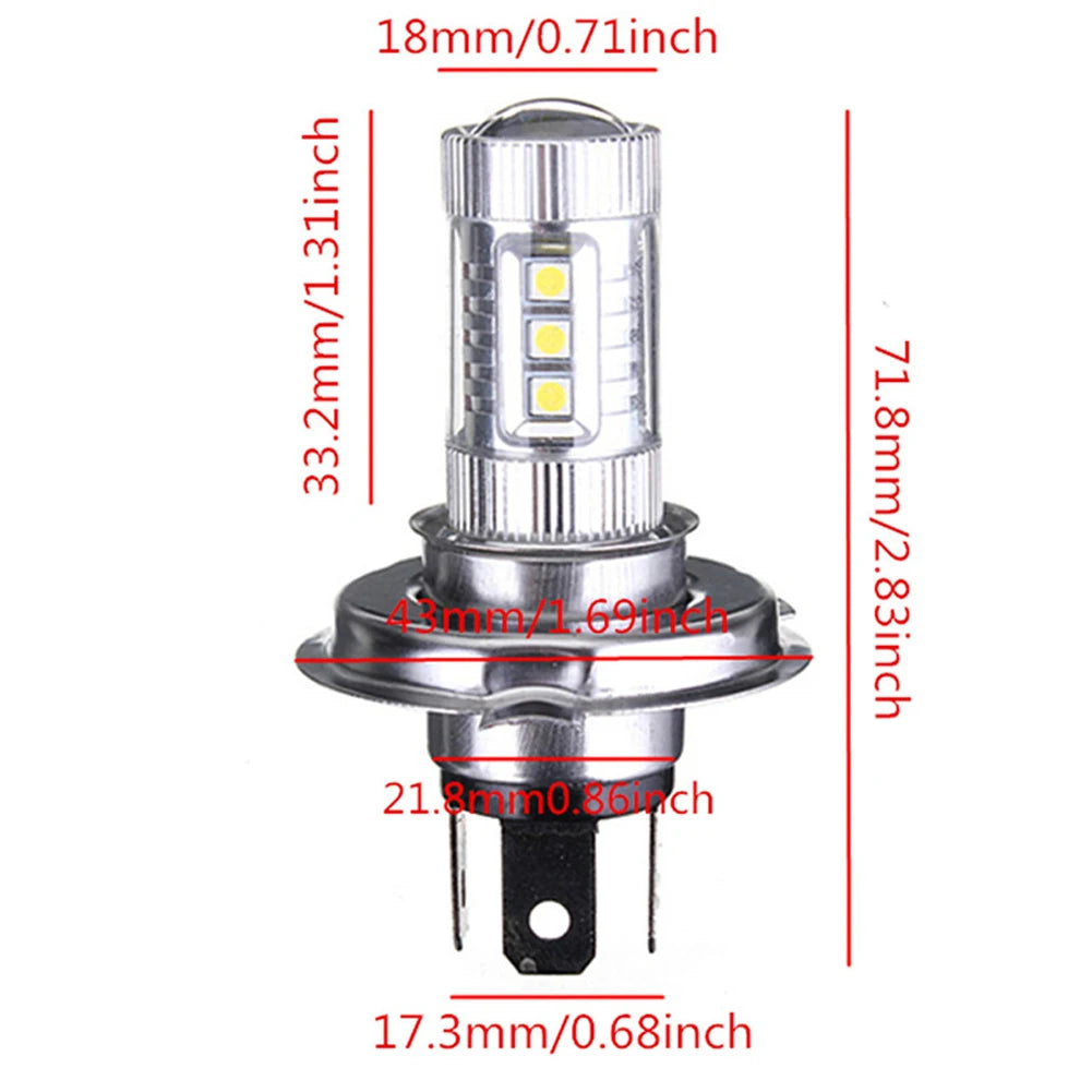 H4 Super White LED Headlight Bulb 6000-6500K High Low Beam LED Headlight IP67 Waterproof Auto Headlight 4000LM 80W 12V