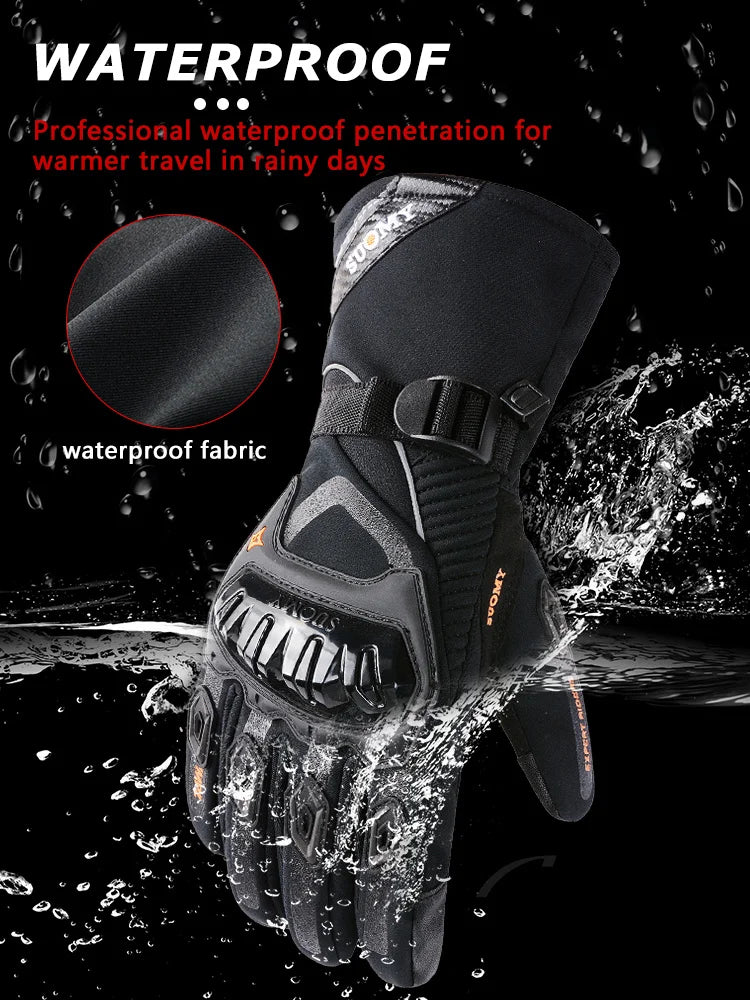 Warm, Windproof, and Waterproof Motorcycle Gloves
