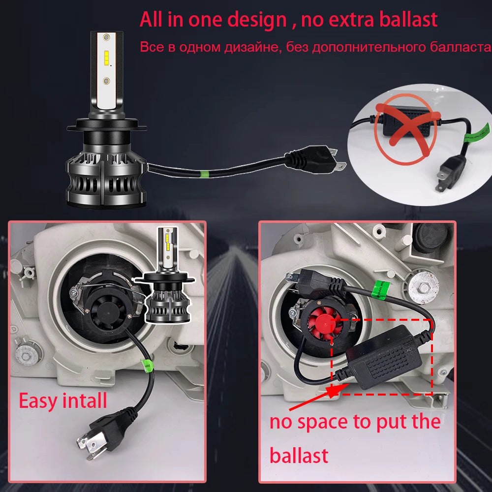 80W 14000LM Car Headlight