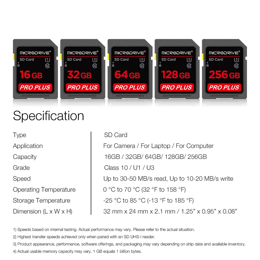 Standard Class 10 SD Card