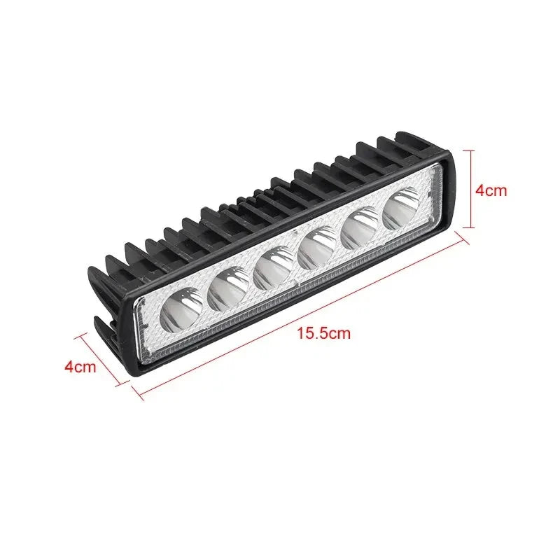 LED Work Light Strip Shape Light Bar 6000K Flood Off Road Head Car Light Auto Parts 12V Driving Fog Headlights DRL Driving Lamp