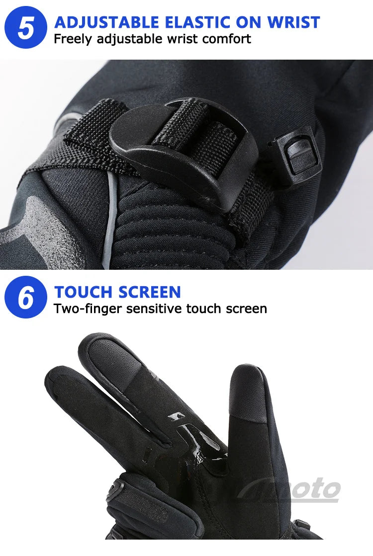 Warm, Windproof, and Waterproof Motorcycle Gloves