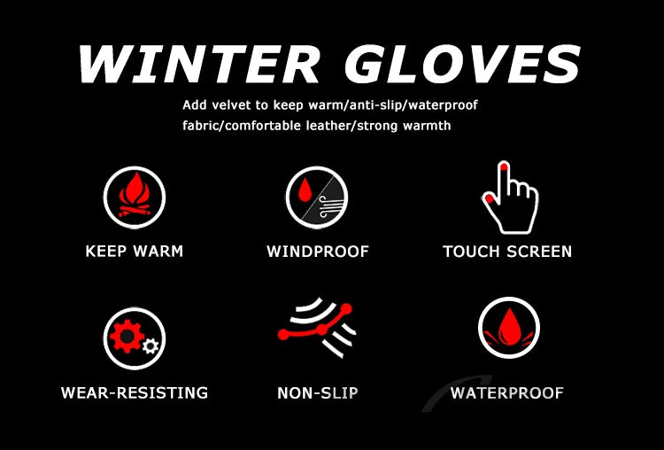 Warm, Windproof, and Waterproof Motorcycle Gloves