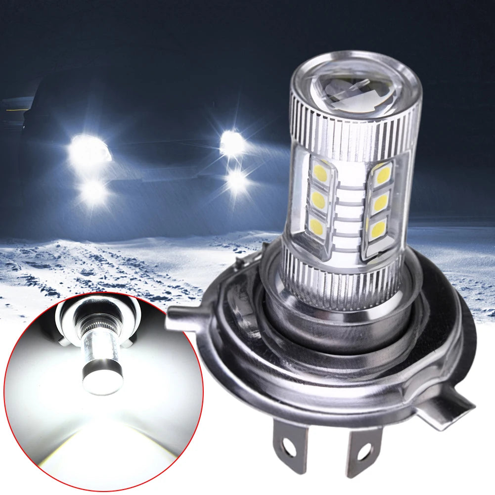 H4 Super White LED Headlight Bulb 6000-6500K High Low Beam LED Headlight IP67 Waterproof Auto Headlight 4000LM 80W 12V