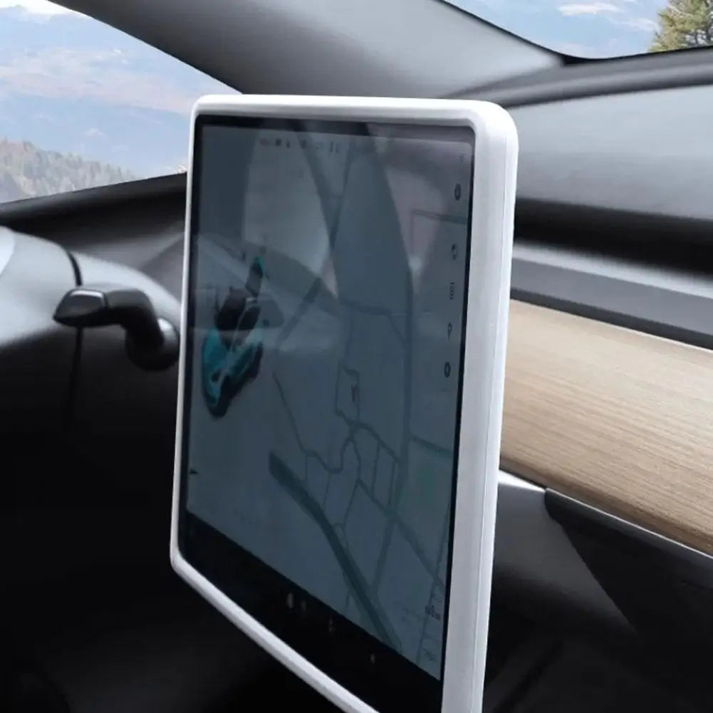 For Tesla Model 3 Y Highland Screen Protector Silicone Frame Display Edge Body Cover For Tesla Central Control Accessories