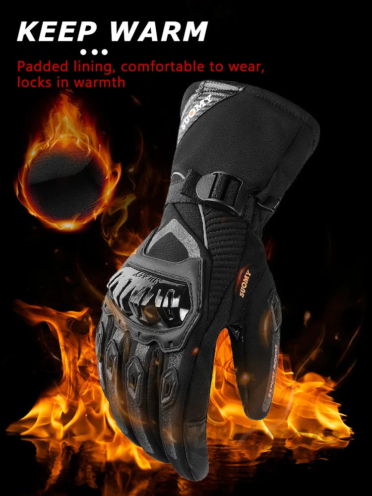 Warm, Windproof, and Waterproof Motorcycle Gloves