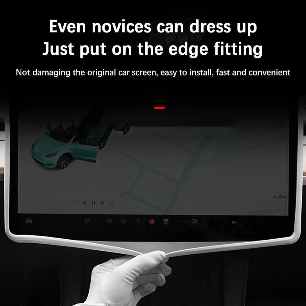 For Tesla Model 3 Y Highland Screen Protector Silicone Frame Display Edge Body Cover For Tesla Central Control Accessories