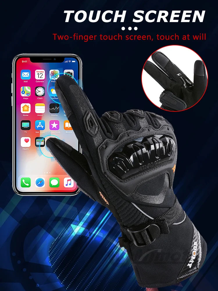 Warm, Windproof, and Waterproof Motorcycle Gloves