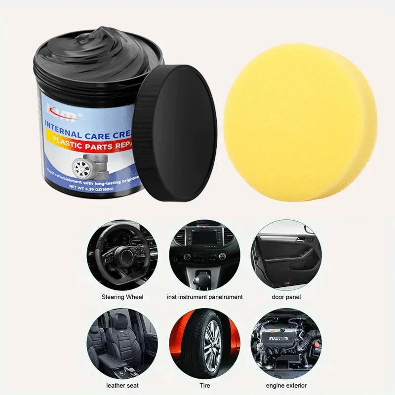 Auto Interior Renovation Kit - Plastic Part Refurbishment and Tire Shine Maintenance, Car Detailing Repair Solution