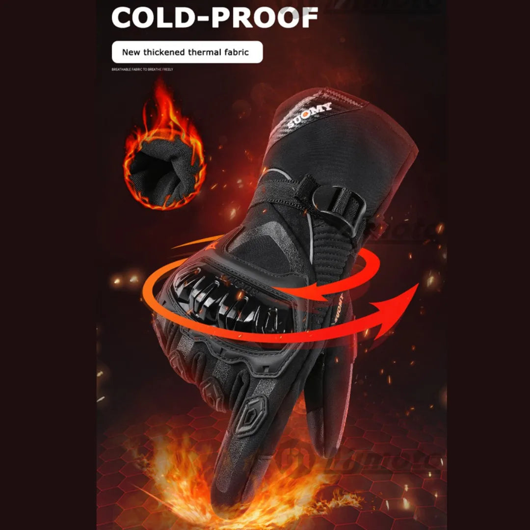 Suomy Winter Motorcycle Gloves Windproof Waterproof Guantes Moto Men Motorbike Riding Gloves Touch Screen Moto Motocross Gloves