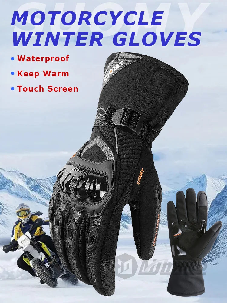 Warm, Windproof, and Waterproof Motorcycle Gloves