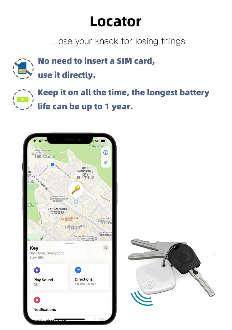 Smart Airtag GPS Positioning Anti-Lost Device