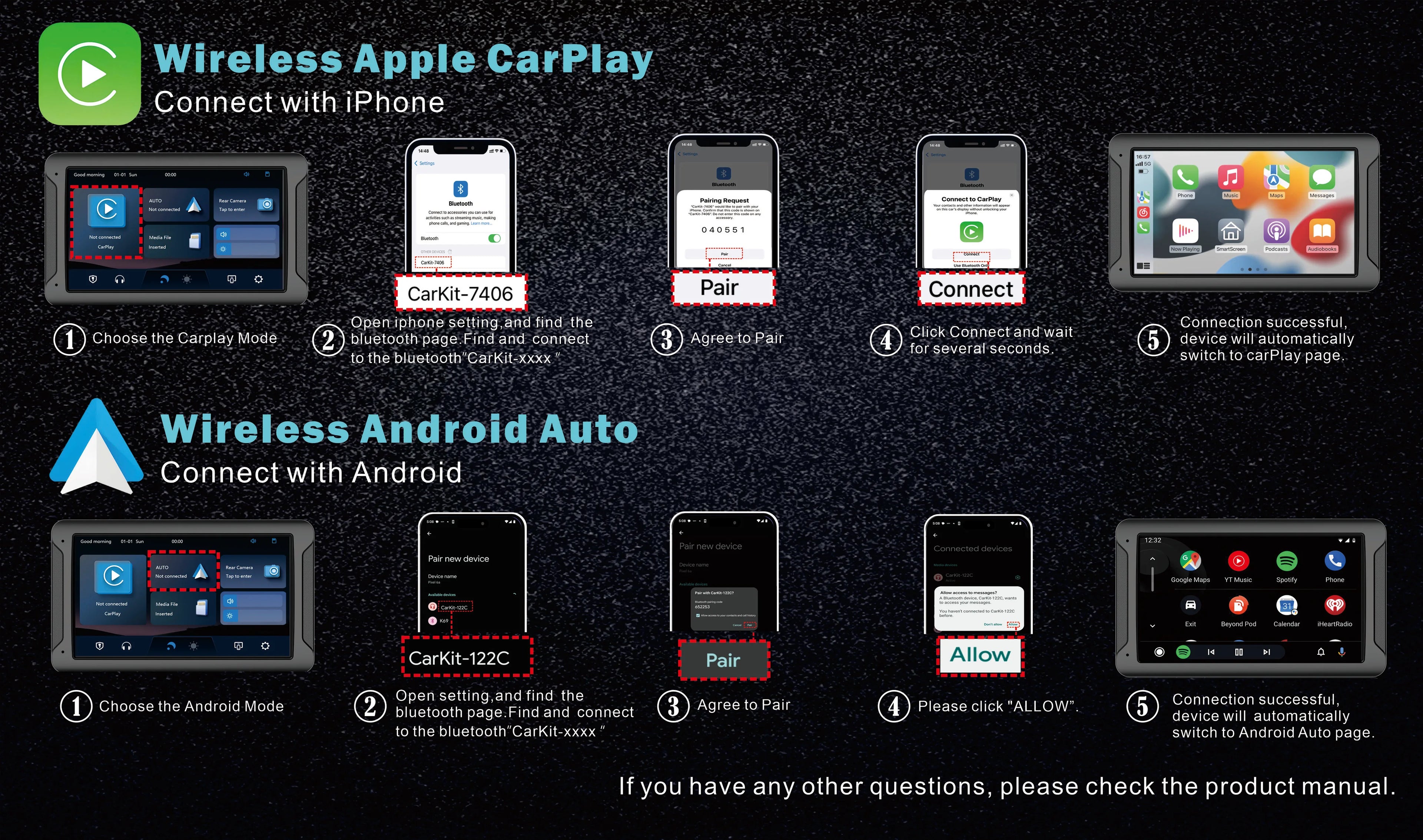 "10.26'' Wireless Car Touchscreen