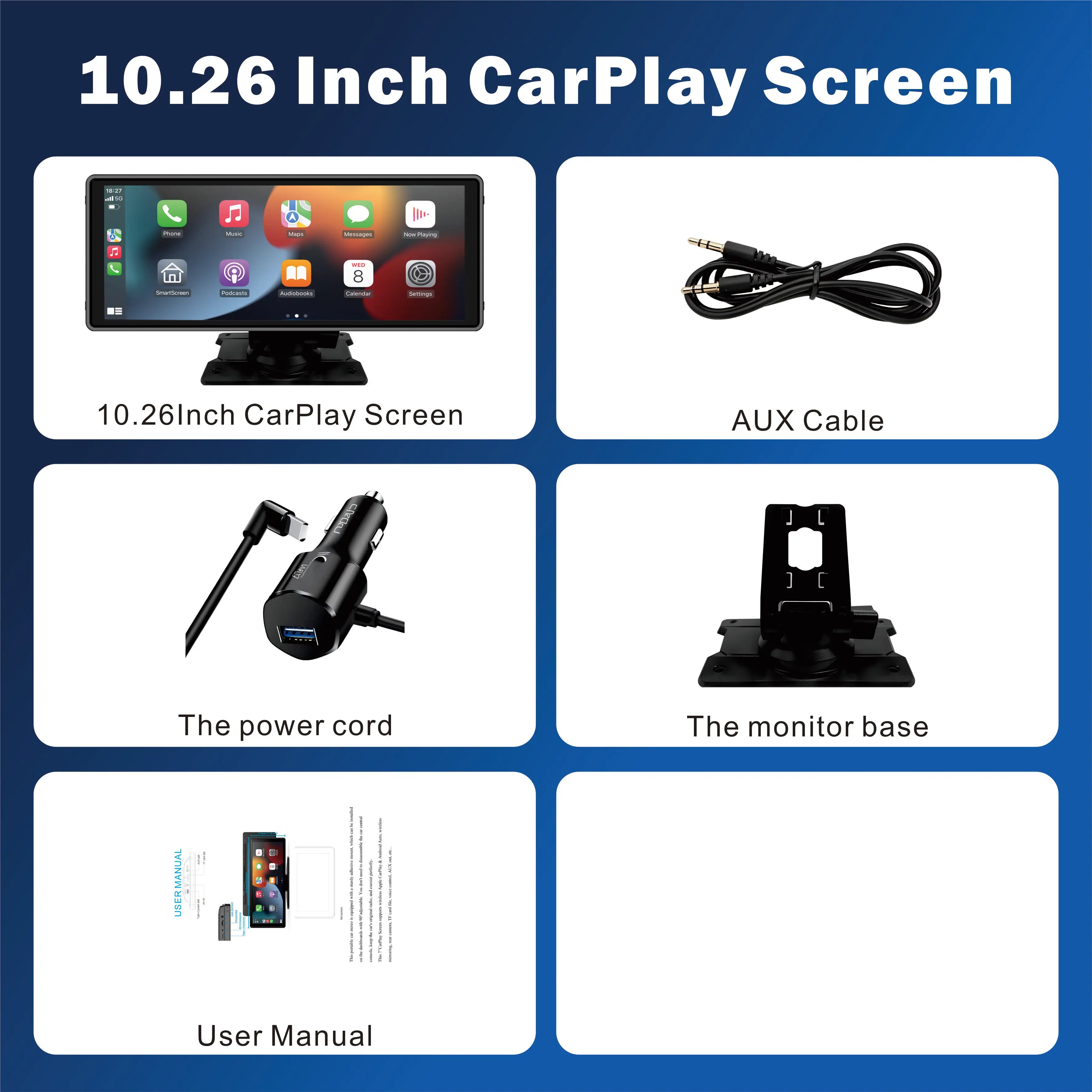 "10.26'' Wireless Car Touchscreen