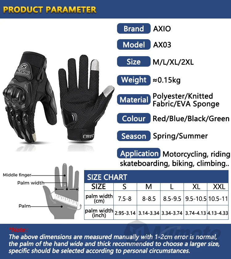 Warm, Windproof, and Waterproof Motorcycle Gloves