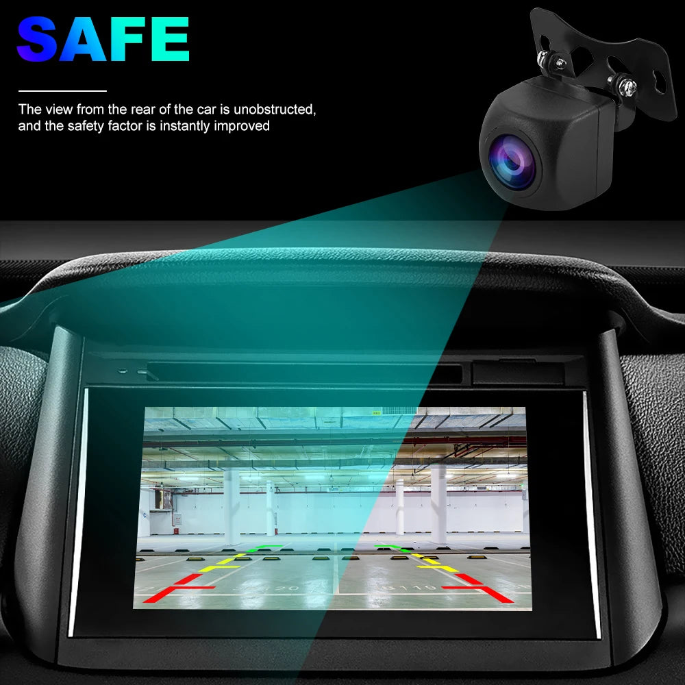 AMPrime AHD Car Rear View Camera HD Reverse Parking Video Monitor Waterproof Backup Night Vision Lens 6M Cable For Car Radio Mp5