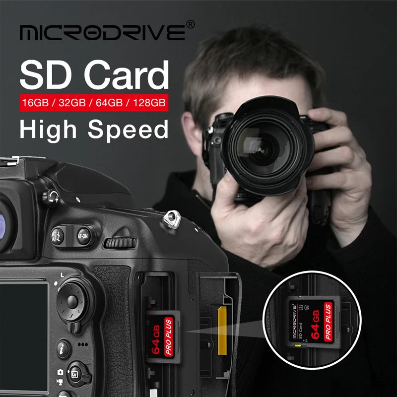 Standard SD Card 8GB 16GB 32GB 64GB 128GB 256GB Class 10 SDHC SDXC C10 Full Size Flash SD Normal Size Memory Cards For Camera