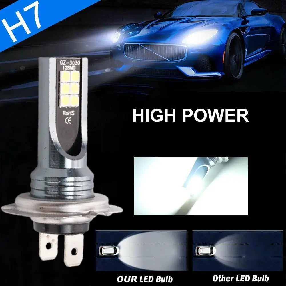 H1/H4/H7/H11 Led Headlight Bulb Kit Car Fog Light Bulbs 12V 24W High Power Auto Fog Lamp 6000K Headlamp Super Bright Bulbs