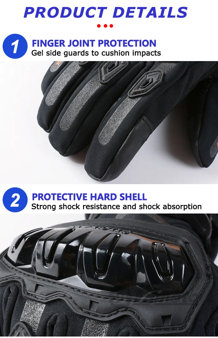 Warm, Windproof, and Waterproof Motorcycle Gloves