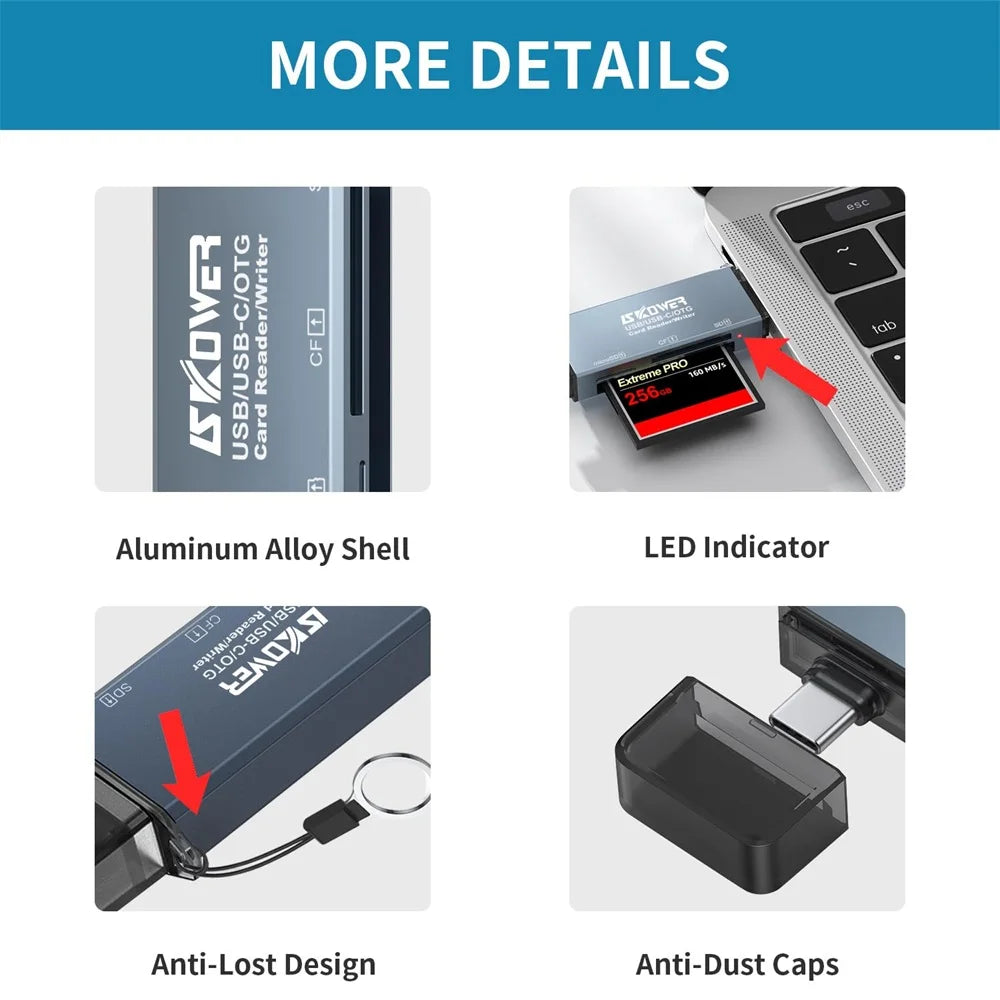 High Speed Type C Card Reader USB 3.0 Micro SD