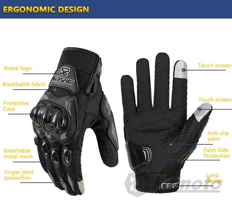 Warm, Windproof, and Waterproof Motorcycle Gloves