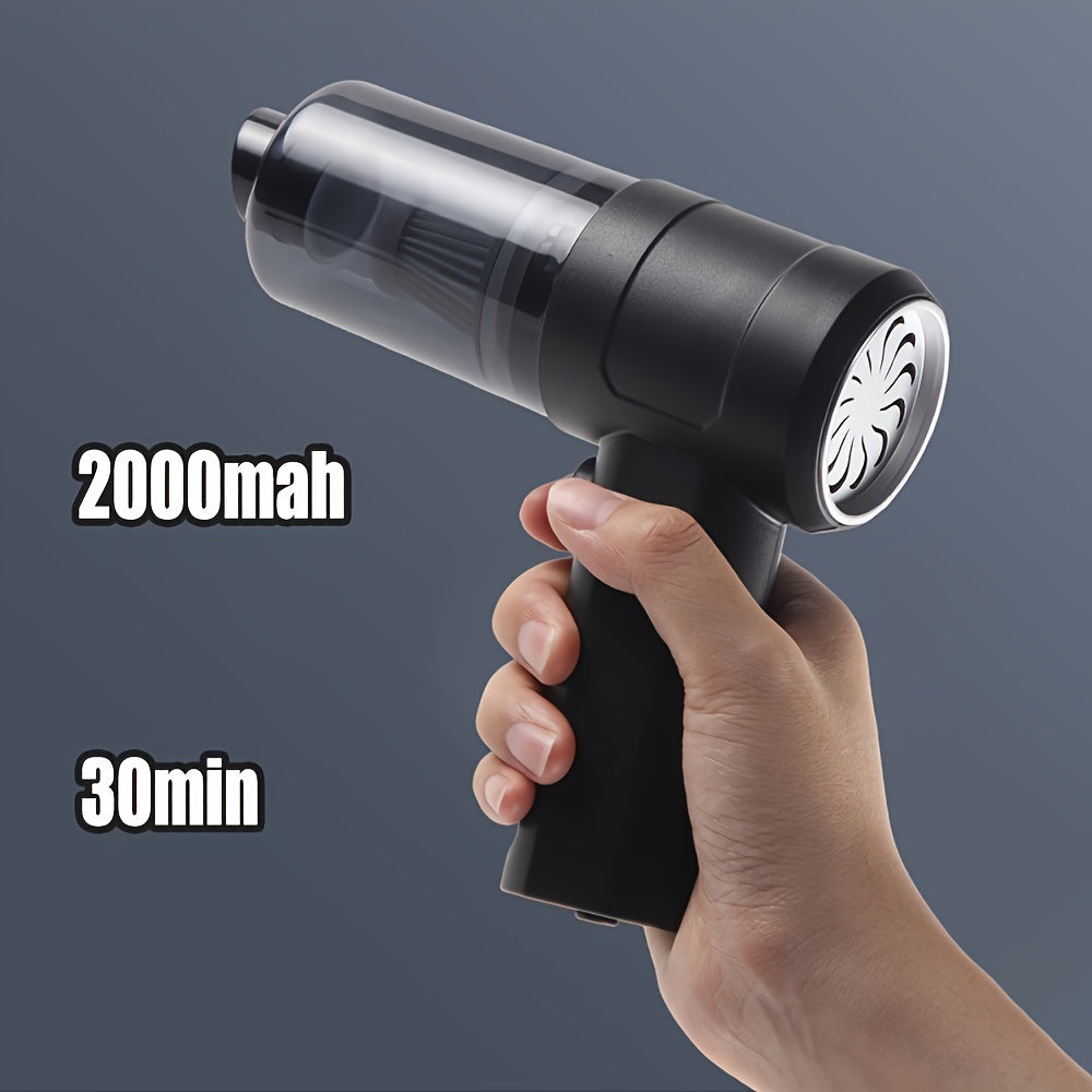 5000Pa High Suction Twin Turbine Motor Cordless Handheld Vacuum Cleaner - Portable, Cordless, Includes Crevice Tool - Perfect For Home And Car Cleaning, Pet Hair, Dust And Debris Removal